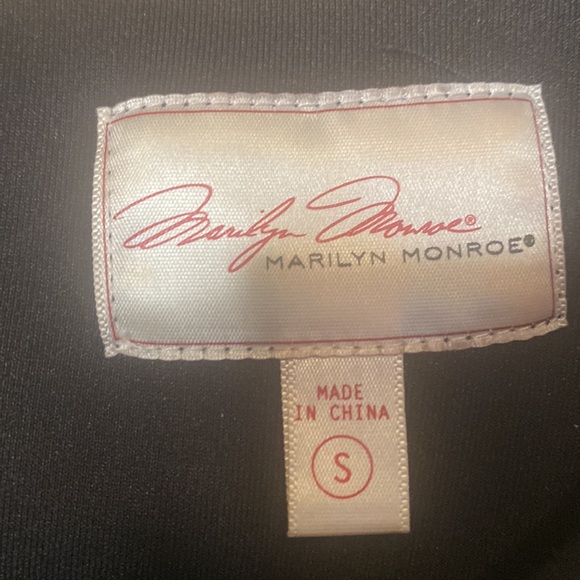 Marilyn Monroe cocktail dress. Black w/gold brads on shoulders. - Picture 3 of 5